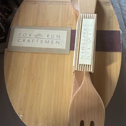 Cutting Board and Salad Serve Ware 