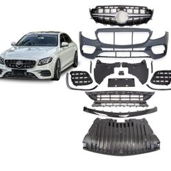 For 2016-2020 Mercedes Benz E Class E300 E400 W213 Facelift E63 AMG Front Bumper