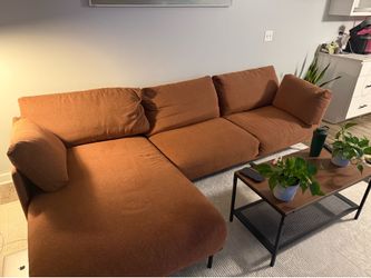 Olsen 110" Left Sectional - Ratine Oxide Couch