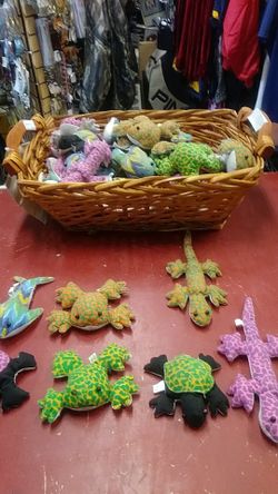 A Collection of 52 Sand Filled Animals/ With Basket