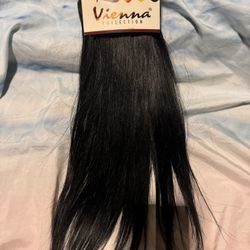 Vienna 12 In Jet Black Human Hair Weft