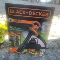 BLACK+DECKER 12 AMP 250 MPH 400 CFM Corded Electric 3-In-1 Backpack Leaf Blower, Vacuum & Mulcher