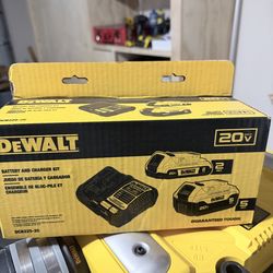 Brand new dewalt 20v batteries plus charger
