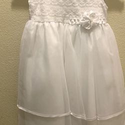 Little Girls’ Formal White Dress, Size 6x