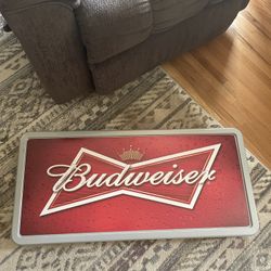 Plastic Budweiser Sign