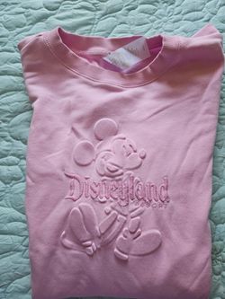 Disneyland Resort Mickey Mouse Pink Pullover Sweatshirt Adult SizeS NWT!