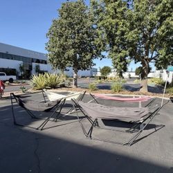 On Sale!!  Portable Hammock with Stand Included 500lbs Weight Capacity. Comes With Portable Carrying Bag. Navy Blue, Beige,Black,Gray