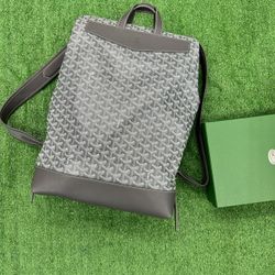 Goyard GOYARD BACKPACK MONOGRAM LEATHER BLACK WHITE SAINT LOGO