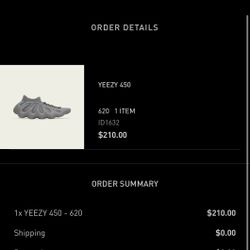 Adidas Yeezy 450 Stone Teal Size 8.5 Brand New 