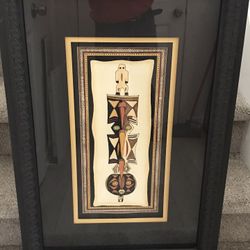 Beautiful hand colored matted frame art 19 x 29