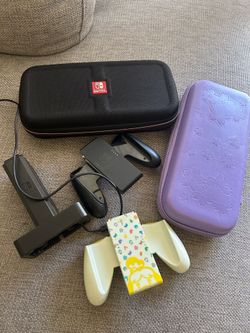 Nintendo Switch Items - Joycon Grips Animal Crossing, Joycon Charger, and Switch Case