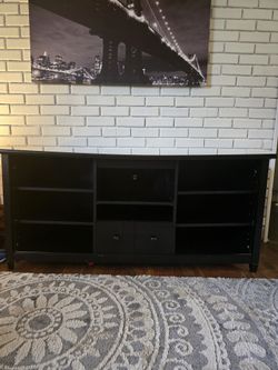 58in X 18in TV stand W/ Shelves And Drawer