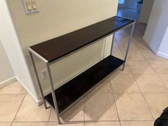2 Tier wood and metal modern Console Table