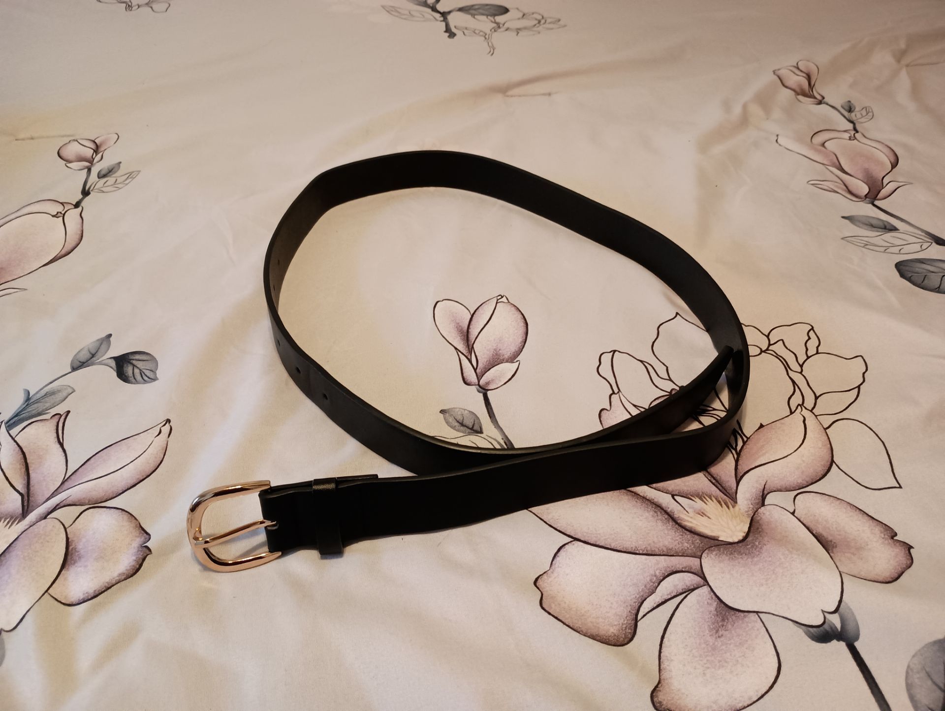NWOT Black Belt with Gold Buckle - Classic Women's Accessory