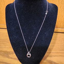 .925 Necklace W/Mother, Child, Diamond Charm