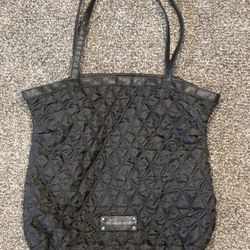 Victoria's Secret Black Quilted Tote Bag