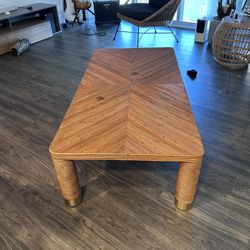 Crate & Barrel Bamboo Coffee Table 