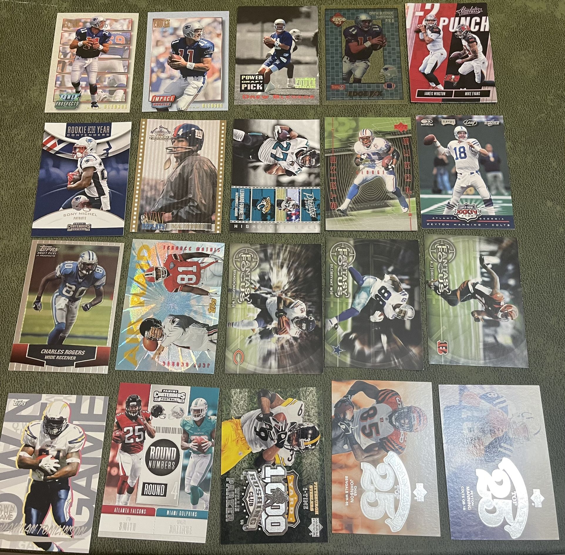 Lot Of 20 NFL Insert Cards #2