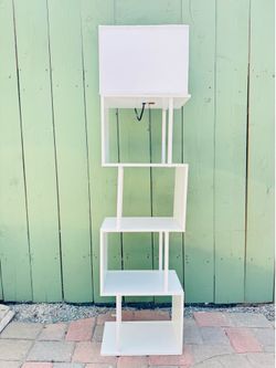Bookshelf with lamp