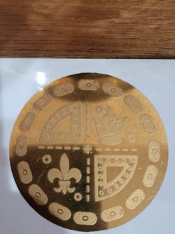 Vintage Vito Bari 22kt Gold Fleur-De-Lis Bar Set