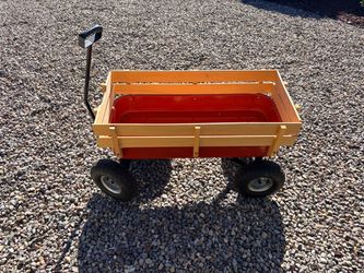Garden Utility Wagon Cart with Pneumatic Tires