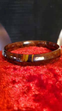Dark Brown jade bangle 7.5 inches inside & 10inches outside