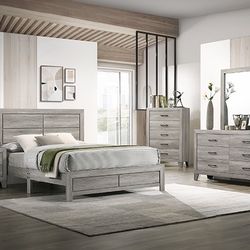 4 PCS QUEEN BED 