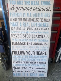 Large Motivational Canvas Picture/decor