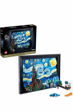 LEGO Ideas Vincent Van Gogh The Starry Night - Building Set for Adults, Ages 18+ - Beautifully Detailed Home Wall Art Decor - Gift for Men & Women - 2