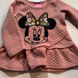 Disney Minnie Mouse Quilted Pink Sweatshirt 2T