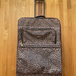 Leopard Print Luggage Bag 