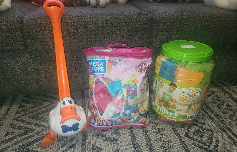 Building Block SET with Bonus Quacking & ROLLING Duck