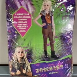 Halloween Costume Disney Zombies 2 Addison Girls Costume Large 12-14  - 4 Piece