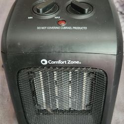 Comfort Zone Ceramic Heater with Fan Only Option, Black