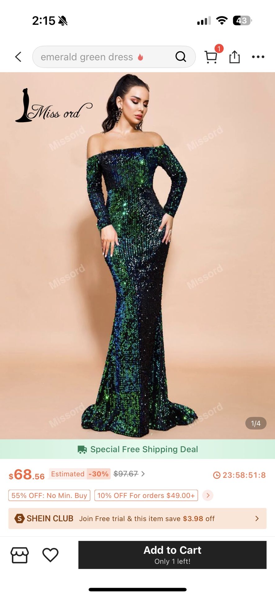 Emerald Green Dress (SHEIN) - coffeafoods.com
