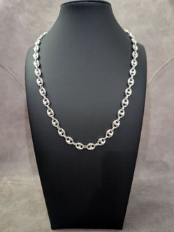 Silver 20" Mariner Puffed Chain