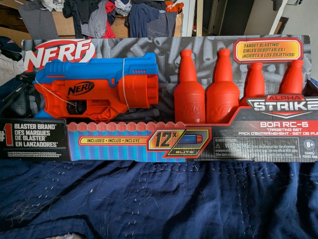 Brand New ! Nerf alpha Strike Boa Rc-6 Gun Set