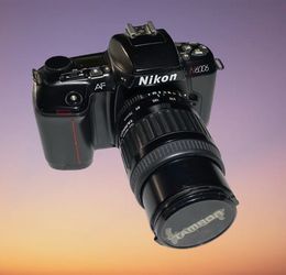 Nikon N6006 35mm SLR Film Camera + Tamron AF 70-210mm Tele-Macro Lens & Accessories
