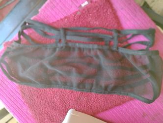 A Sexy Black See Through Net Unique Top