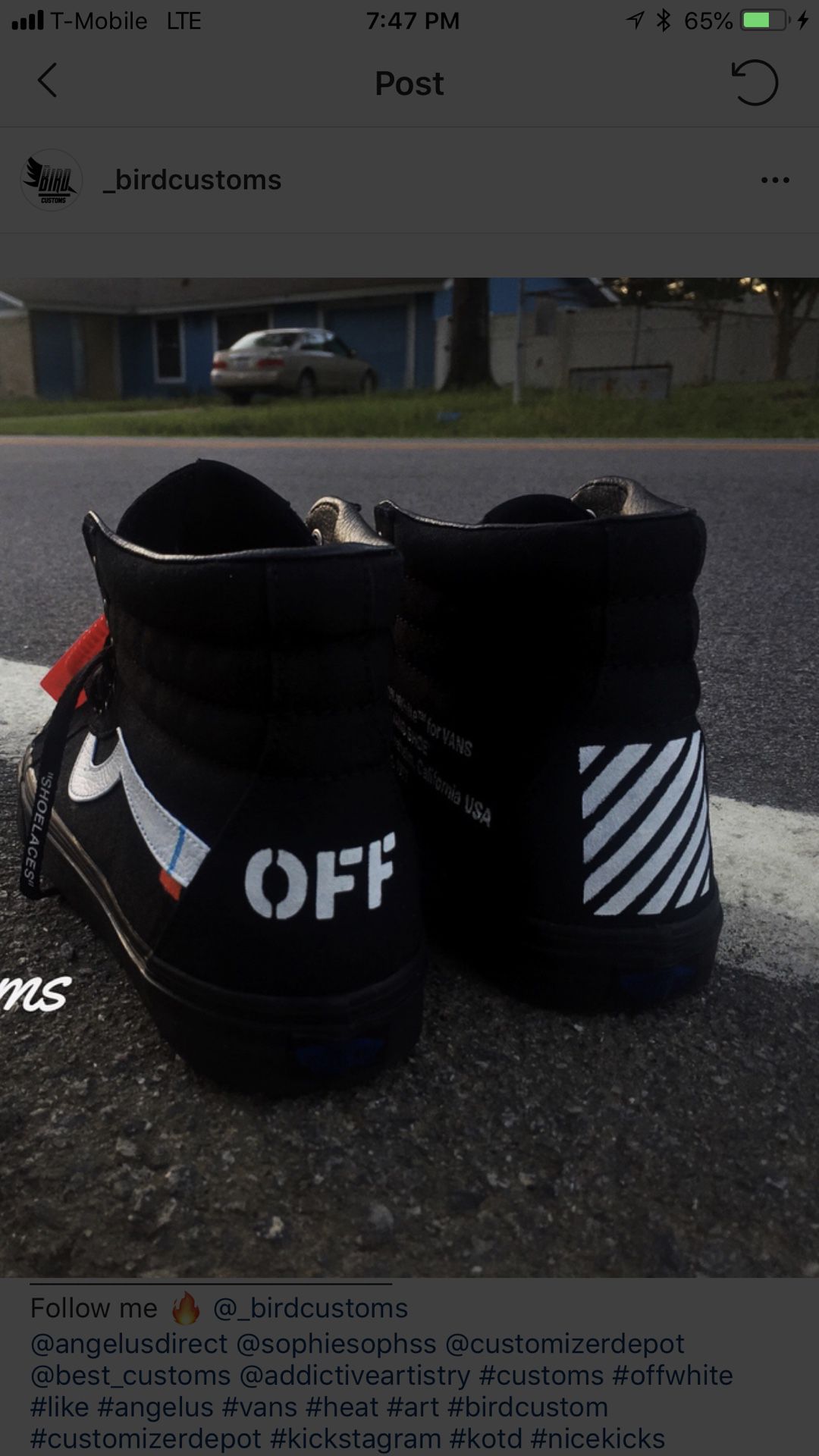 Customized Off White Vans size 13
