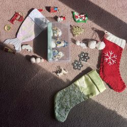 Christmas stockings And Ornaments BUNDLE 