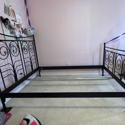 Queen IKEA Bed Frame & Box Spring 
