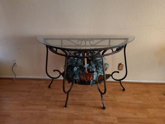 Glass console table
