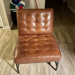 Major Leather Chair- Brown 