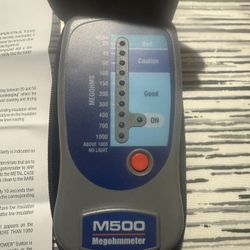 Replacement for supco M500 Megohmmeter, 500V Digital Insulation Resistance Tester, 20–1000 MΩ Range, LED Zone Scale, Portable Megger Diagnostic Tool f