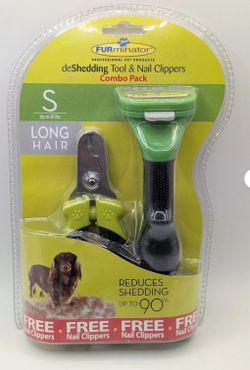 Furminator Small Long Hair Dog Deshedding Tool and Nail Clippers