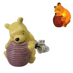 Vintage Classic Winnie the Pooh Honey Pot Portable Ceramic Nightlight 6" H Works