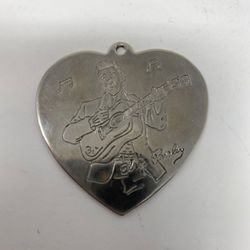 Elvis Presley Heart Pendant - 1956 Love Me Tender Sincerely Yours  (#16718)