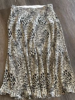 Falda Midi Plisada Animal Print Alice Blue Talla L
