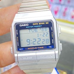 Casio Watch Brand New Item Unisex For Men Teen or Ladies Too  Size  Stainless Steel  Digital Alarm  34mm Diameter Stainless Steel For Work Watch  Clas